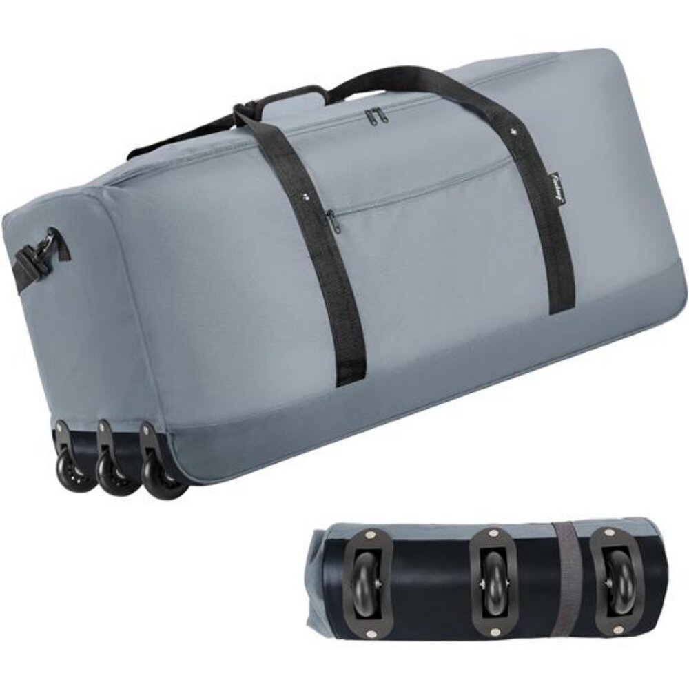 Finnhomy 120L Foldable Rolling Duffel Bag with 3 Wheels, Light Weight Travel